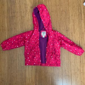 Pink polka dot coat